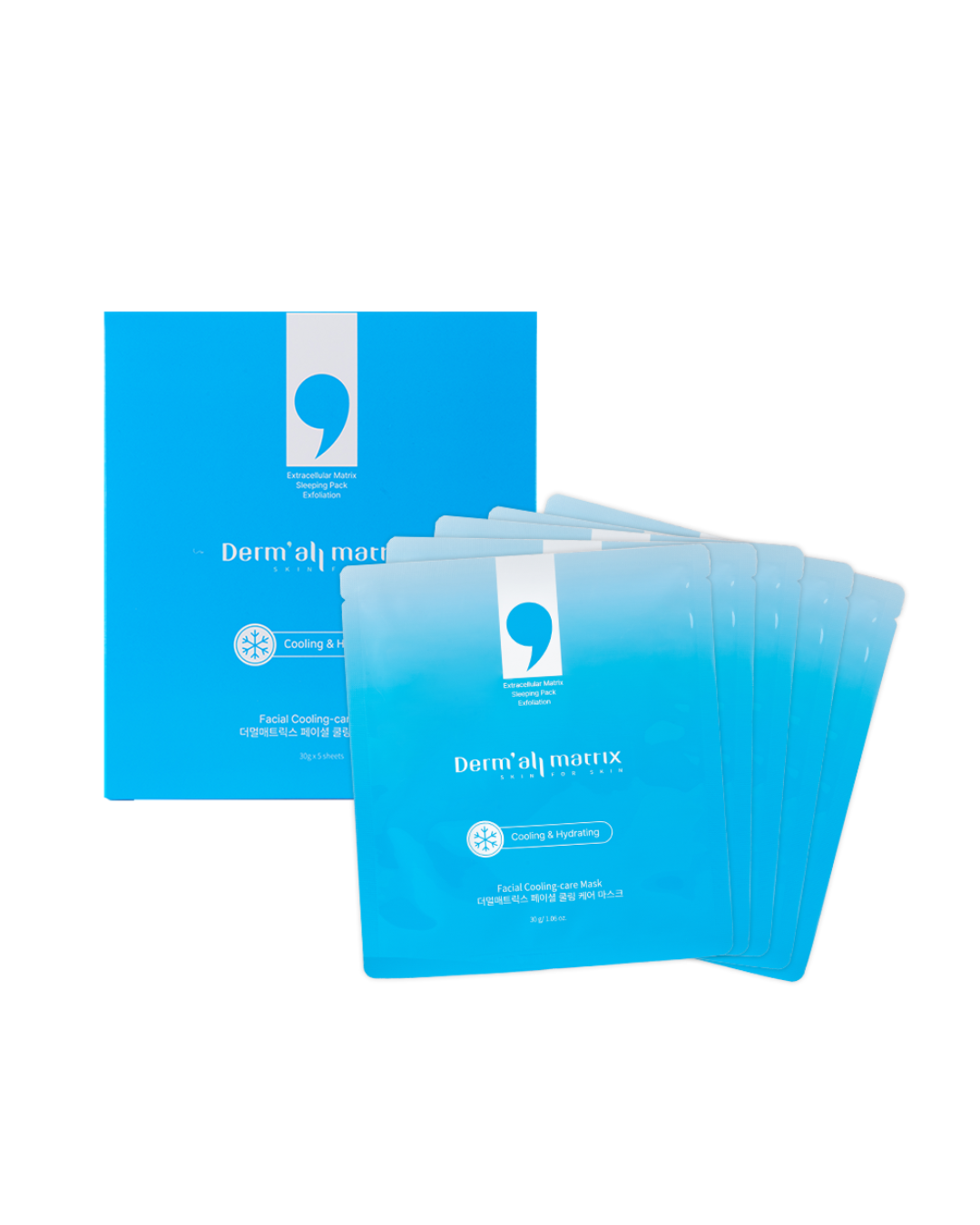 Dermall Matrix Facial Cooling-care Mask 1box (5pcs)