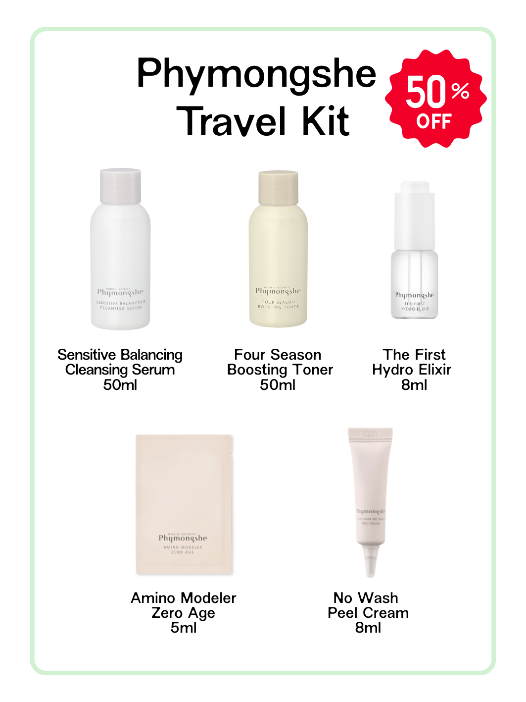 50% OFF Phymongshe Premium Travel Kit